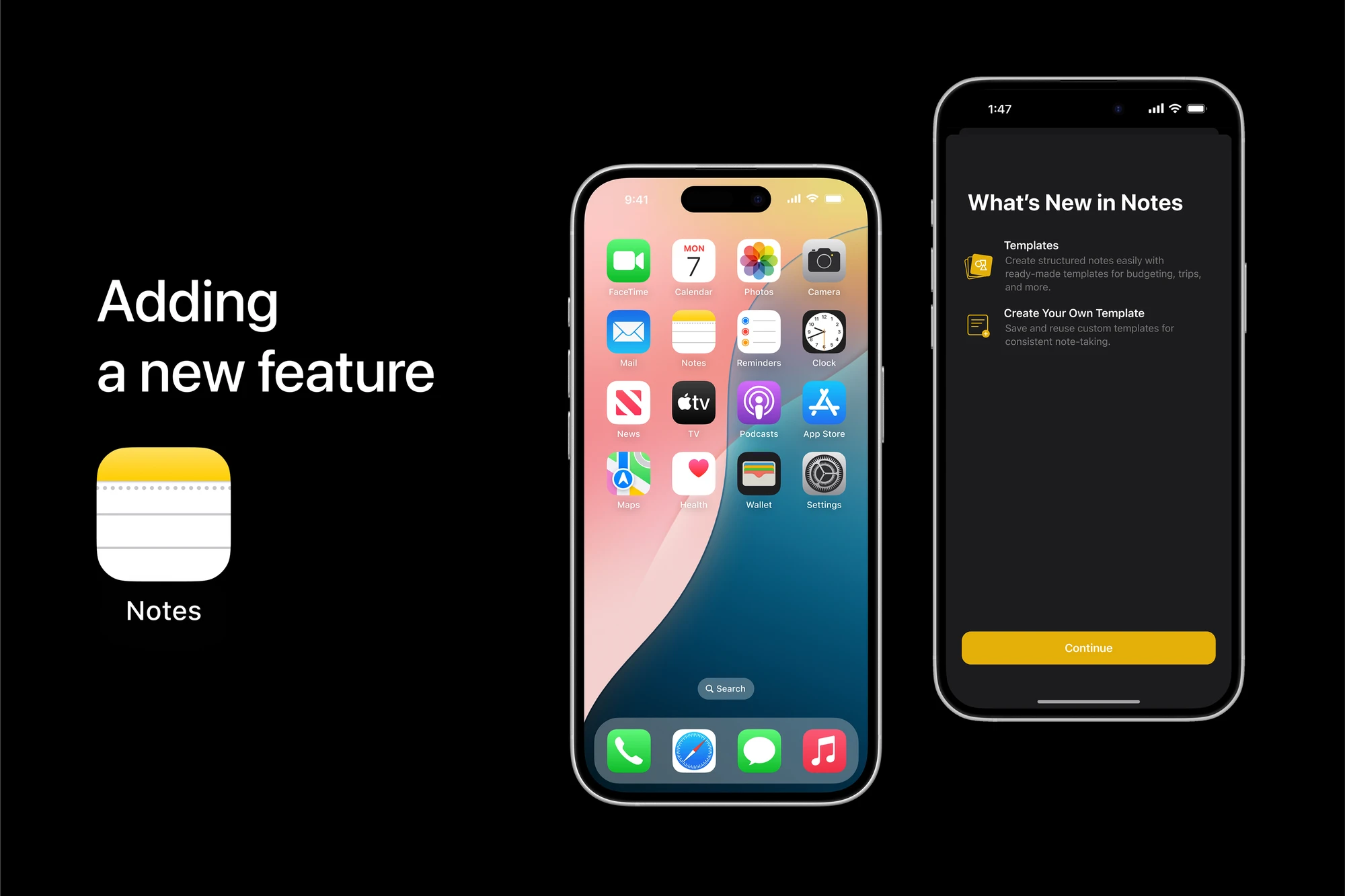 “Templates” Feature for Apple Notes