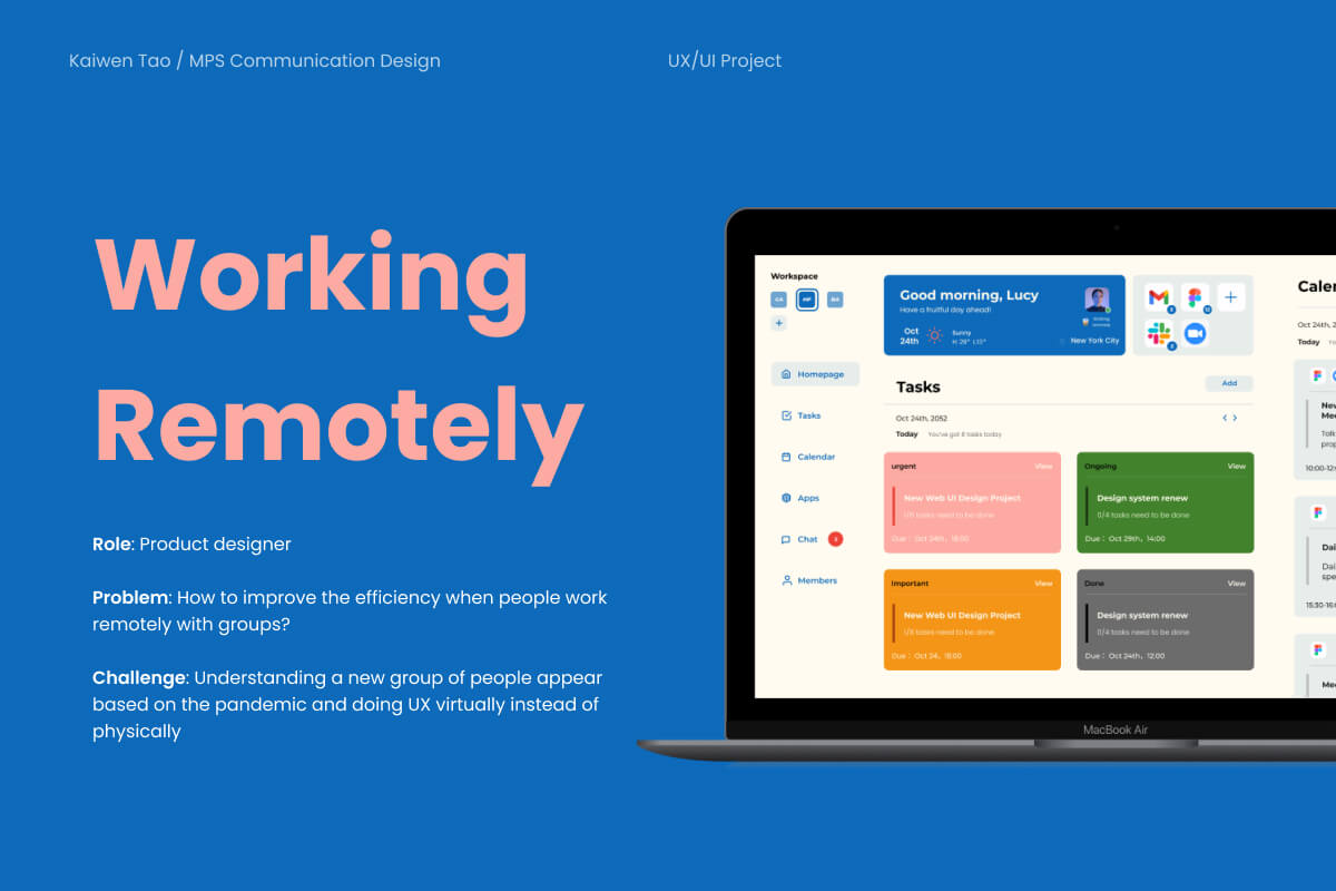 UX/UI project for work remotely